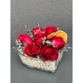 KALP CAMDA 7 KIRMIZI GÜL